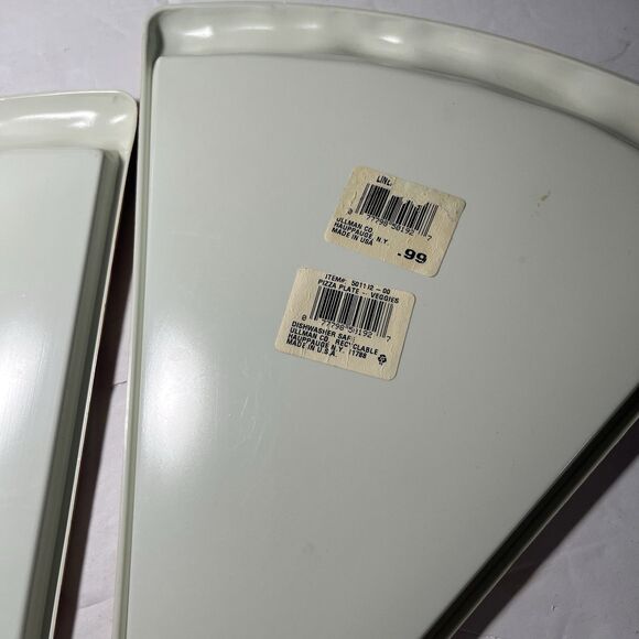 Deborah Mallow Pizza Slice Shaped Party Plates Plastic Set of 6 Vintage 90s - Picture 7 of 8